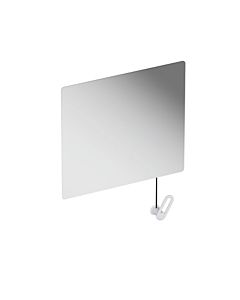 Hewi S 801 tilting mirror 801.01B10098 600x540x6mm, with cable deflection, matt, signal white