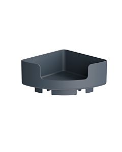 Hewi 802 LifeSystem corner shelf 802.03B21092 210mm, attachable to rod system, matt, anthracite grey