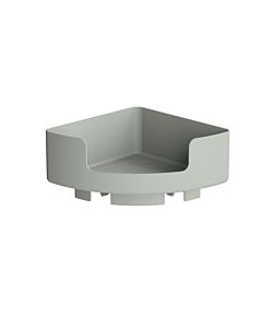 Hewi 802 LifeSystem corner shelf 802.03B21095 210mm, attachable to rod system, matt, rock grey