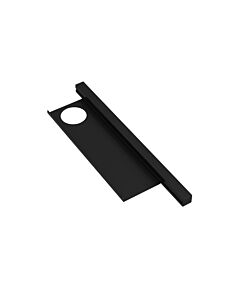 Hewi washbasin profile 950.13.0004DC 408mm, with shelf 360x102mm, deep matt black, hole on the left