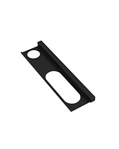 profil de lavabo Hewi 950.13.0007DC 470mm, avec étagère 360x102mm, noir mat, trou à gauche