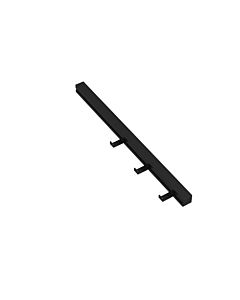 profil de lavabo Hewi 950.13.0008DC avec trois crochets, 25x480mm, noir mat