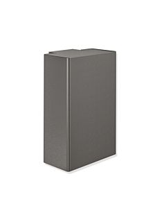 Hewi System 900 waste bin 900.05.00060SC powder-coated stainless steel, dark gray pearl mica deep matt, wall-hung