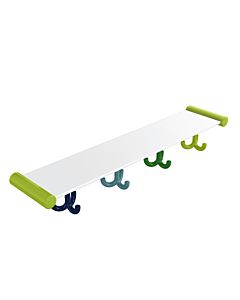 étagère Hewi 800.03.40474 avec crochet triple, 4 places, vert pomme