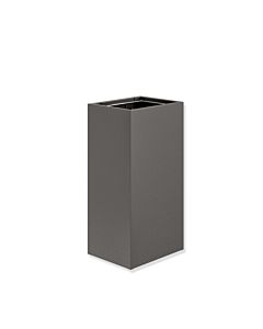 Hewi System 900 paper waste bin 900.05.00160SC, powder-coated stainless steel, dark gray pearl mica, deep matt, 25 l, without lid