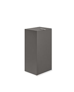 Hewi System 900 poubelle papier 900.05.00260SC acier inoxydable peint par poudrage gris foncé perle mica profond mat, 25 l, avec couvercle