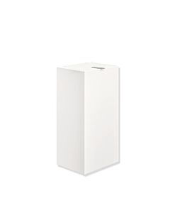 Hewi Corbeille à papier système 900 900.05.00260DX acier inoxydable peint par poudrage blanc deep matt, 25 l, avec couvercle