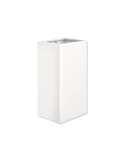 Hewi System 900 Papierabfallbehälter 900.05.00360DX Edelstahl pulverbeschichtet weiß tiefmatt, 60 l, ohne Deckel