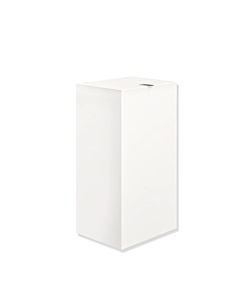 Hewi Poubelle à papier système 900 900.05.00460DX acier inoxydable peint par poudrage blanc deep matt, 60 l, avec couvercle