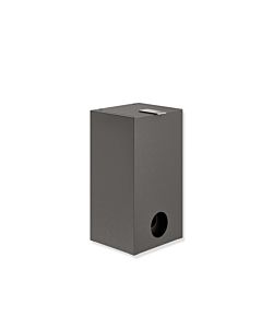 Hewi System 900 poubelle hygiénique 900.05.00660SC acier inoxydable peint par poudrage gris foncé perle mica profond mat, avec distributeur de sacs hygiéniques