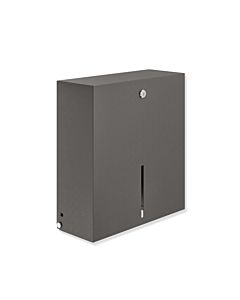 Hewi System 900 WC grand porte-rouleau 900.21.00160SC en acier inoxydable, revêtement par poudre, gris foncé, mica nacré mat profond, montage mural