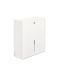 Hewi système 900 WC grand porte-rouleau 900.21.00160DX en acier inoxydable, revêtement par poudre, blanc mat profond, montage mural