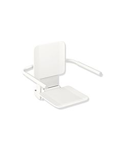Hewi Siège pliant système 900 900.51.10160AS acier inoxydable blanc mat, plastique blanc mat