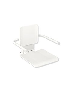 Hewi System 900 hanging seat 900.51.10360AS stainless steel powder-coated white matt, matt white plastic