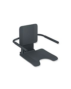 Hewi System 900 hanging seat 900.51.10560AF stainless steel, powder-coated anthracite matt, matt anthracite plastic
