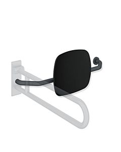 Hewi 801 Rückenstütze 801.51B9273R92 Wandabstand 230mm, rechts, matt, Lehne tiefschwarz, anthrazitgrau