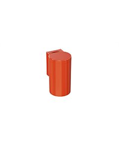 Hewi 477 waste bin 477.05.10036 coral, with hinged lid, adhesive label