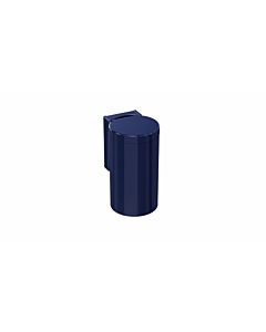 Hewi 477 waste bin 477.05.10050 steel blue, with hinged lid, adhesive label