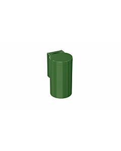 Hewi 477 waste bin 477.05.10072 may green, with hinged lid, adhesive label