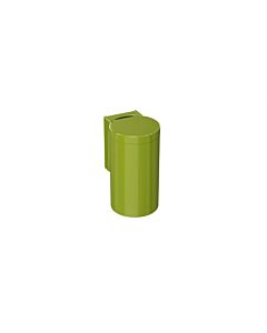 Hewi waste bin 477 4770510074 apple green, with hinged lid, adhesive label