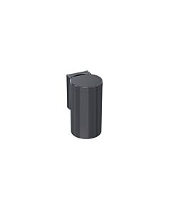 Hewi 477 waste bin 477.05.10092 anthracite gray, with hinged lid, adhesive label