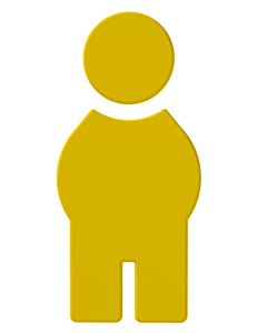 Hewi 801 symbole homme 801.91.01018 senfgelb , autocollant