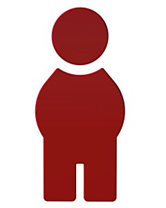 Hewi 801 symbole homme 801.91.01033 rubinrot , autocollant