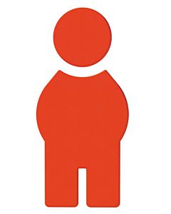 Hewi 801 symbole homme 801.91.01036 corail, autocollant