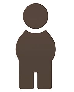 Hewi 801 symbole homme 801.91.01084 terre d&#39;ombre, autocollant