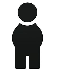 Hewi 801 symbole homme 801.91.01090 noir profond, autocollant