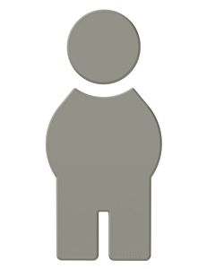 HEWI Serie 801 Symbol Mann 8019101095  selbstklebend felsgrau