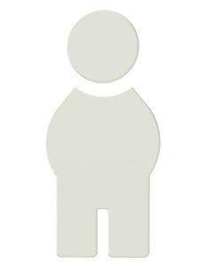 HEWI Symbol Mann Serie 801 8019101099 selbstklebend reinweiss