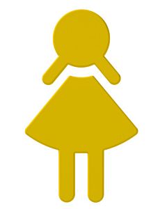 Hewi 801 symbole femme 801.91.02018 senfgelb , autocollant