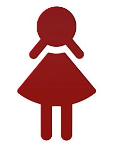 Hewi 801 symbole femme 801.91.02033 rubinrot , autocollant