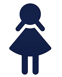 Hewi 801 symbol woman 801.91.02050 steel blue, self-adhesive