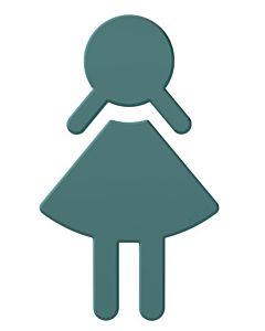 Hewi 801 symbol woman 801.91.02055 bleu aqua, autocollant