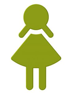 Hewi 801 symbol woman 801.91.02074 vert pomme, autocollant