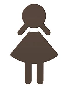 Hewi 801 symbol woman 801.91.02084 terre d&#39;ombre, autocollant