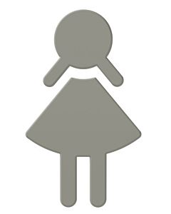 HEWI Serie 801 Symbol Frauen 8019102095 selbstklebend felsgrau