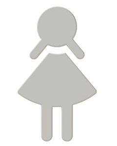 Hewi 801 symbol woman 801.91.02097 gris clair, autocollant