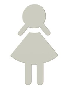 HEWI Symbol Frauen Serie 801 8019102099 selbstklebend reinweiss