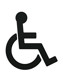 Hewi 801 symbol wheelchair 801.91.03090 deep black, self-adhesive