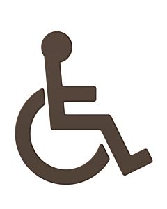 Hewi 801 symbol wheelchair 801.91.03084 umber, self-adhesive