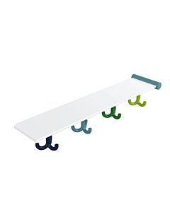 Hewi extension set 800.03.41499 Shelf with triple hook, 4 places, pure white