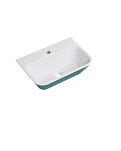 Hewi Mineralguß-Waschtisch 950.12.101655 51x35cm, 2-farbig, alpinweiß, aquablau