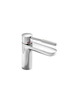 Hewi AQ Waschtischarmatur AQ1B12M1024095 rund, Ausladung 159mm, matt, verchromt, Griff felsgrau