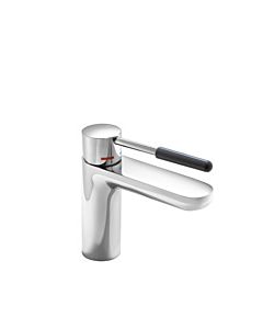 Hewi AQ Waschtischarmatur AQ1.12M1024092 verchromt, Griff anthrazitgrau, rund, Ausladung 159 mm