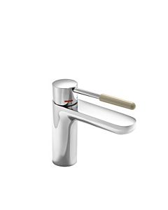 Hewi AQ basin mixer AQ1.12M1024086 chrome-plated, handle sand, round, projection 159 mm