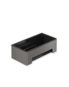 Hewi panier de douche 900.03.00160ER 220x67x115mm, Halter poudrage, gris foncé, insert noir, mat profond