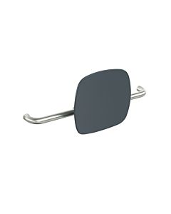 Hewi 805 support dorsal 805.51.90690 acier inoxydable satiné, réglable sur place, noir profond